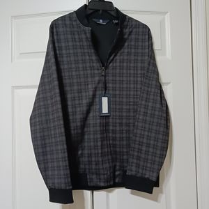 Hart Schaffner Marx Plaid Pattern Black Red Grey White Jacket Medium